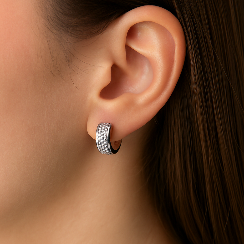 Arracadas Huggies de Plata .925