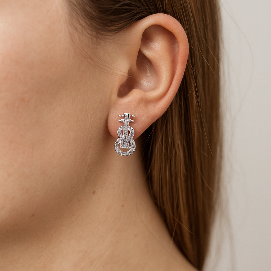 Broquel Guitarra de Plata .925