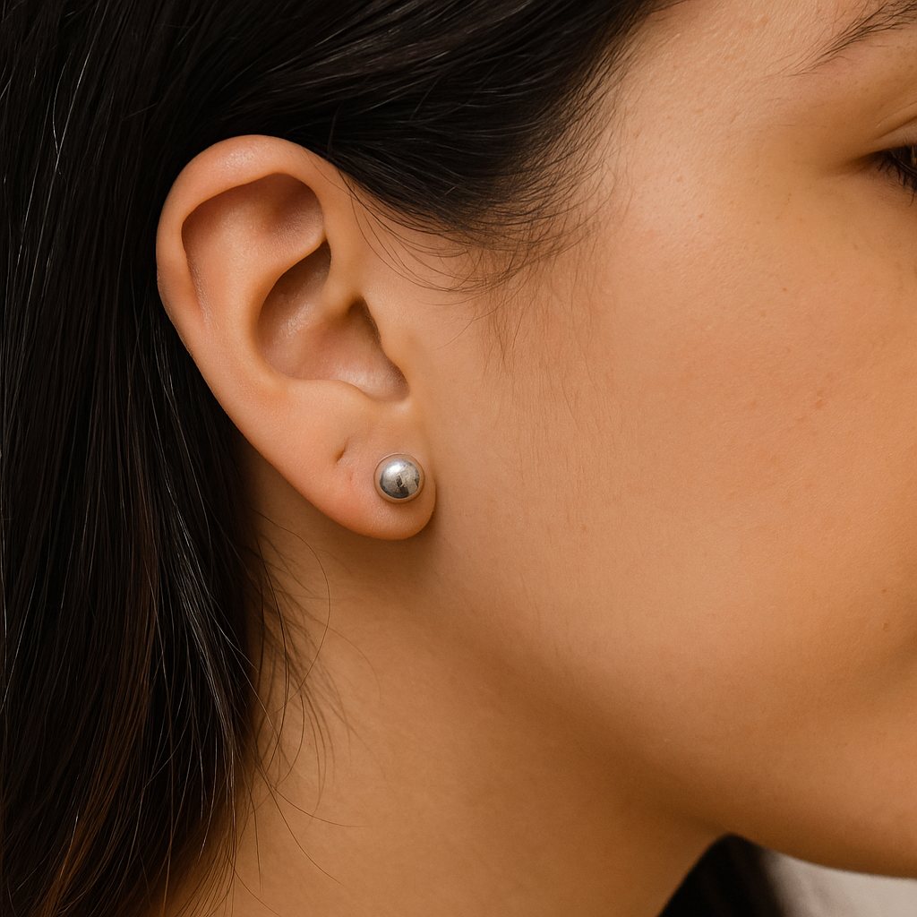 Broquel Bola Chica de Plata .925