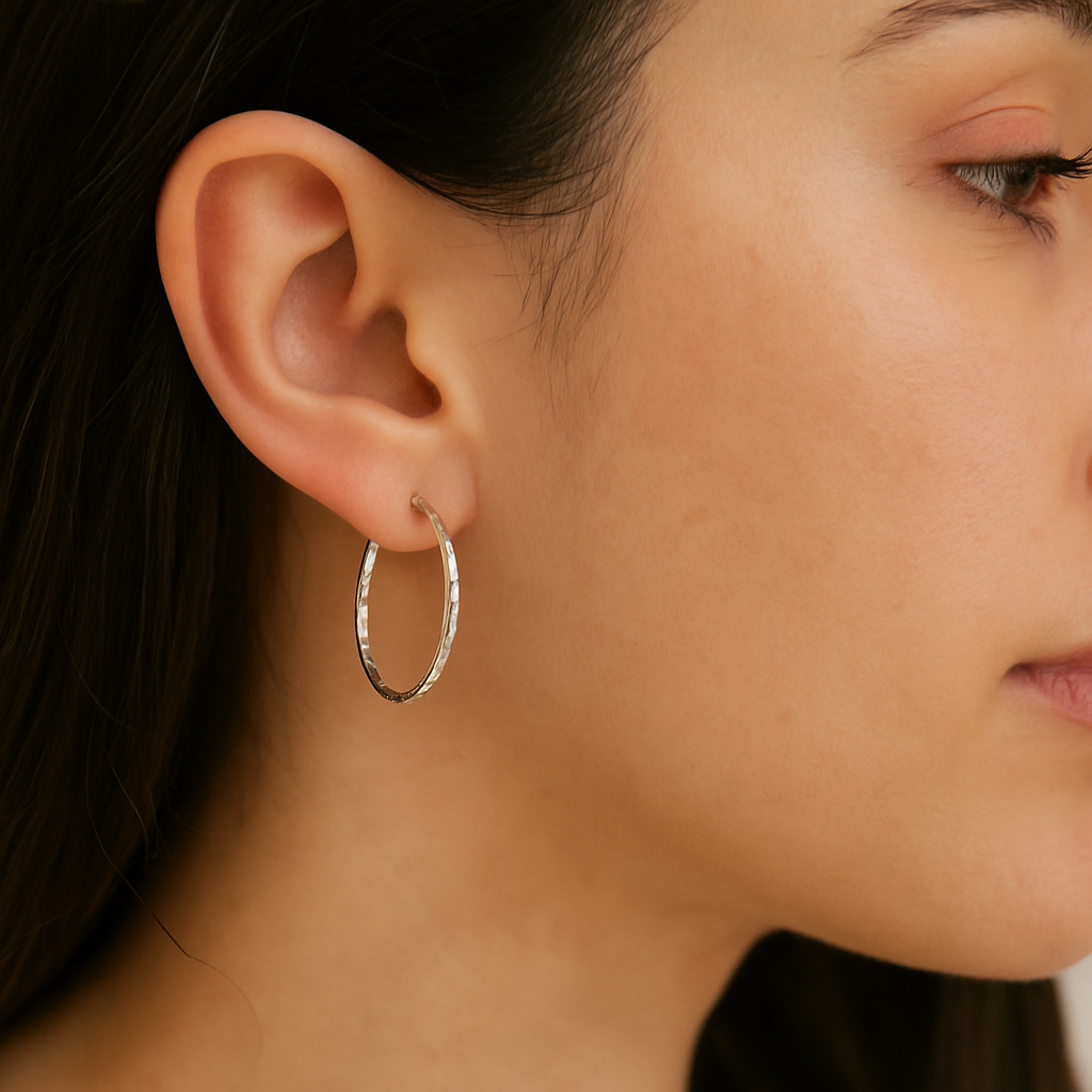 Arracadas Facetada de Plata .925