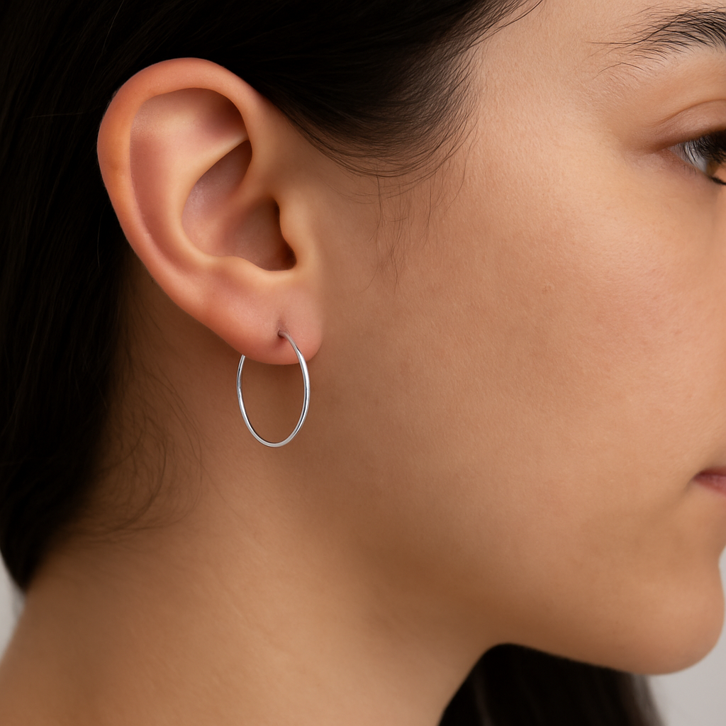 Arracadas Chica Lisa de Plata .925