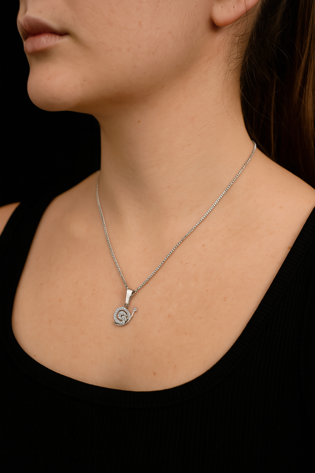 Dije De Caracol + Cadena en Plata .925