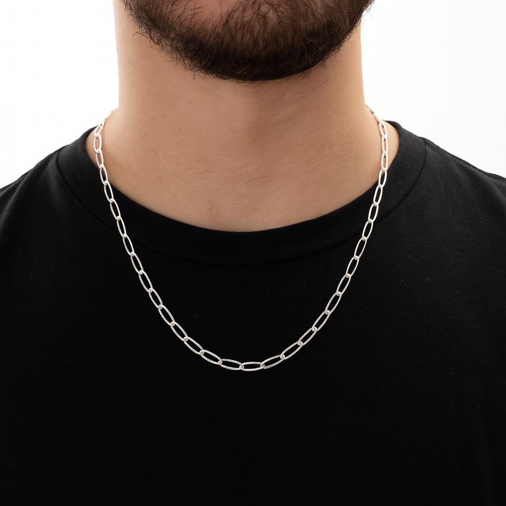 Cadena Tejido Inglés de Plata .925 60 cm