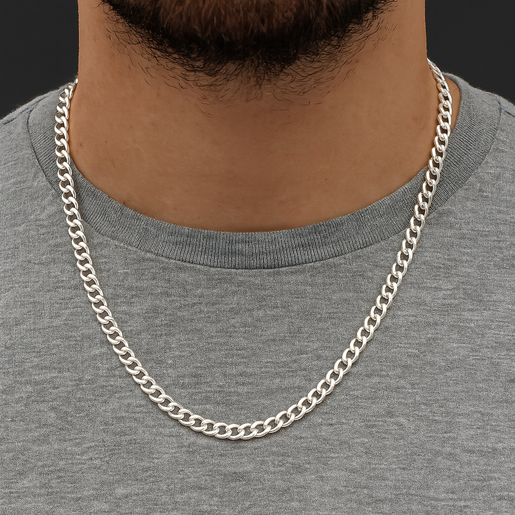 Cadena Cubana de Plata .925 55 cm