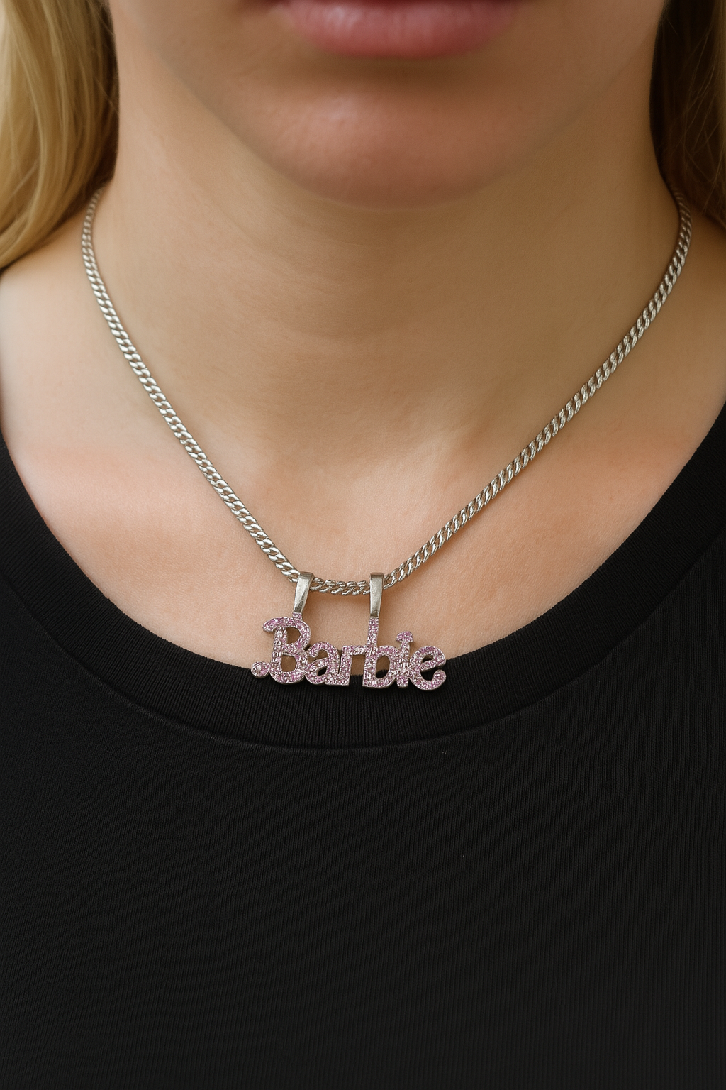 Dije De Barbie + Cadena De Plata .925 - Jozep Joyería