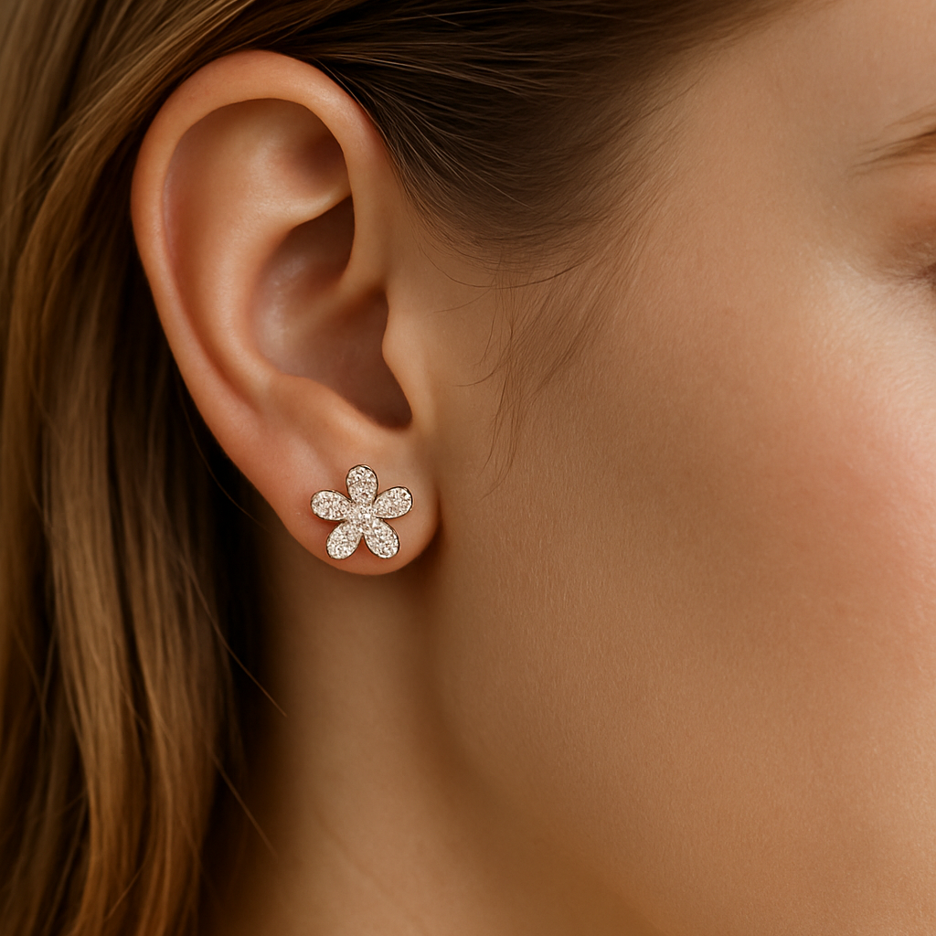 Broquel Flor de Plata .925