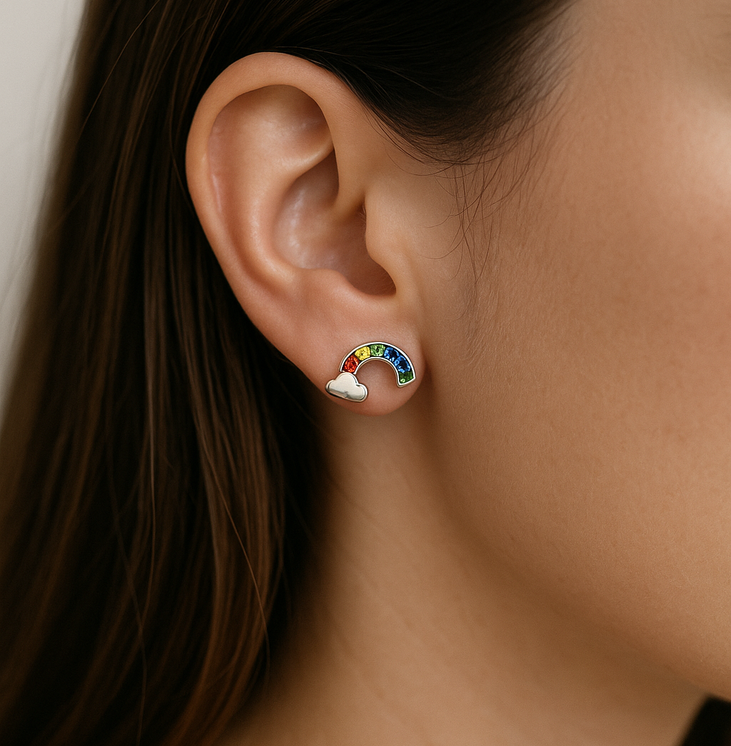 Broquel Arcoiris de Plata .925