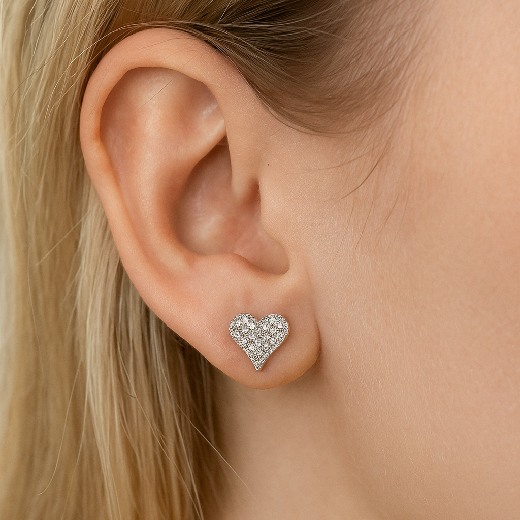 Broquel Corazon de Plata .925