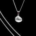Dije De Concha + Cadena En Plata .925