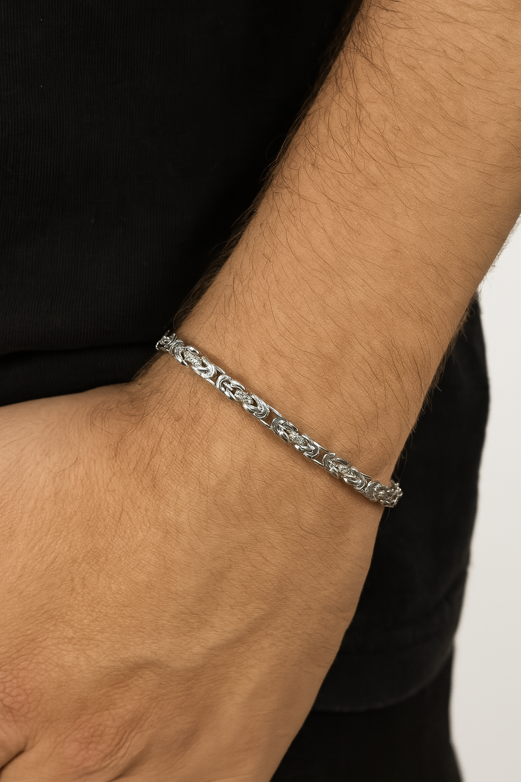 Pulso Bizantino De Plata .925 21 cm