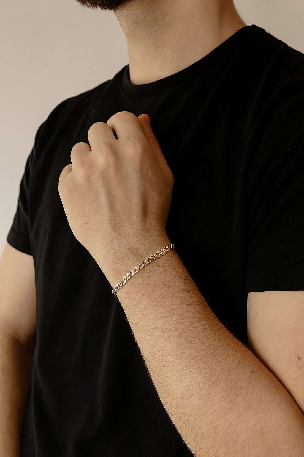 Pulso Cubano De Plata .925 20 cm