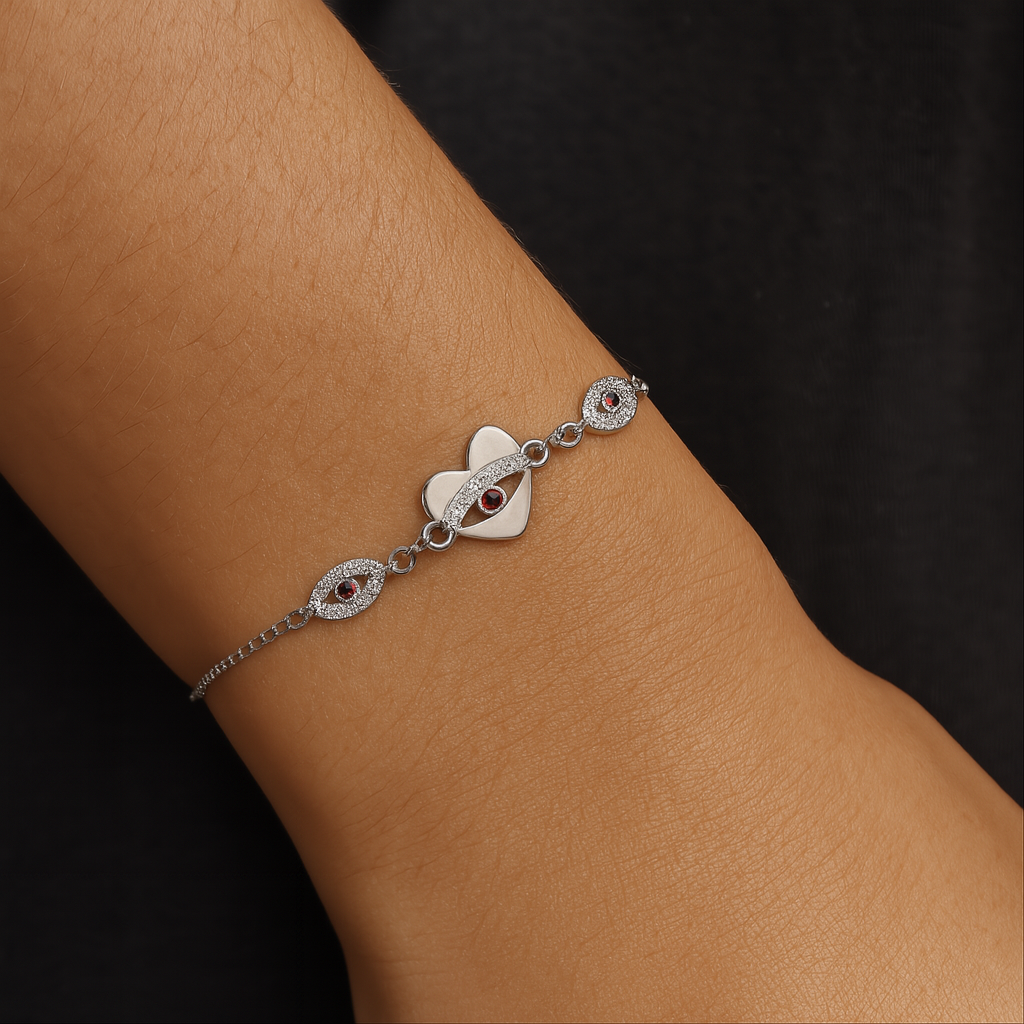 Pulso De Plata .925 De Corazon