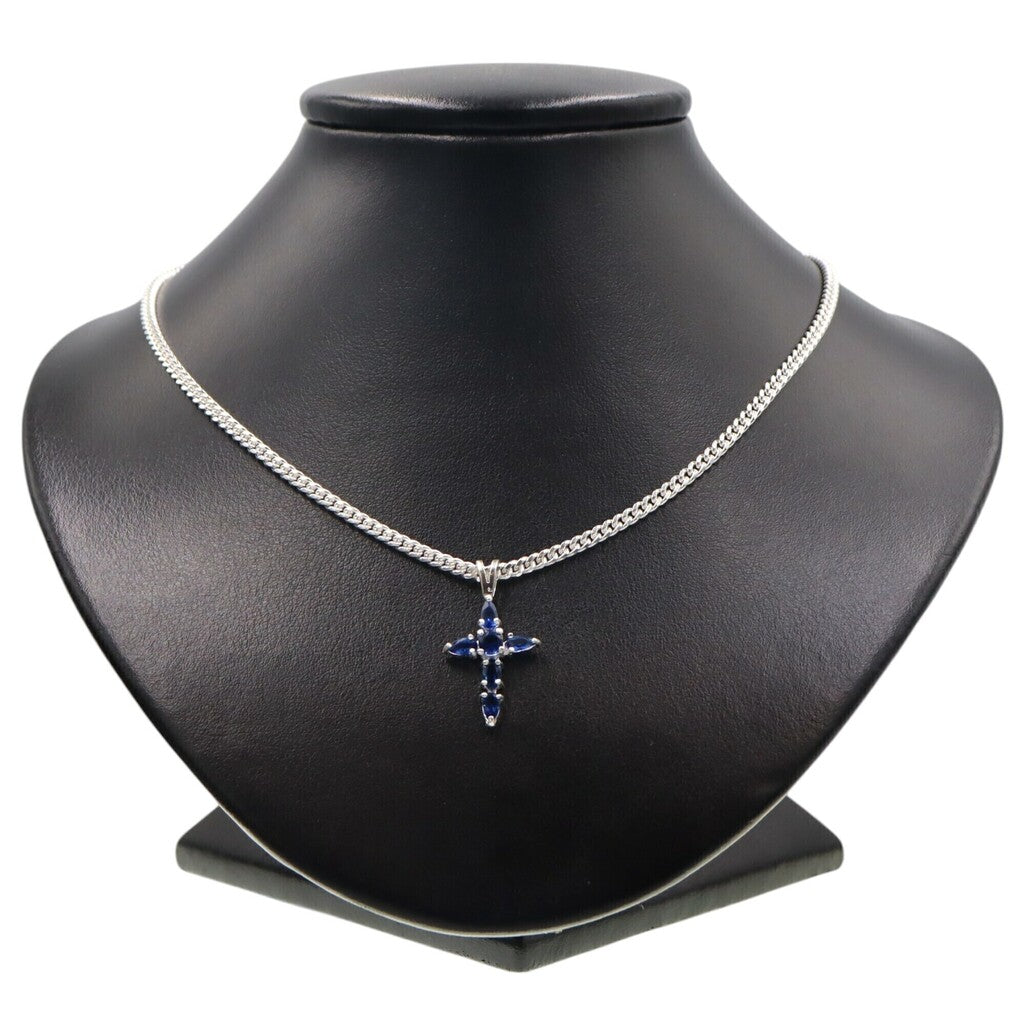 Dije Cruz Con Circonia + Cadena en Plata .925