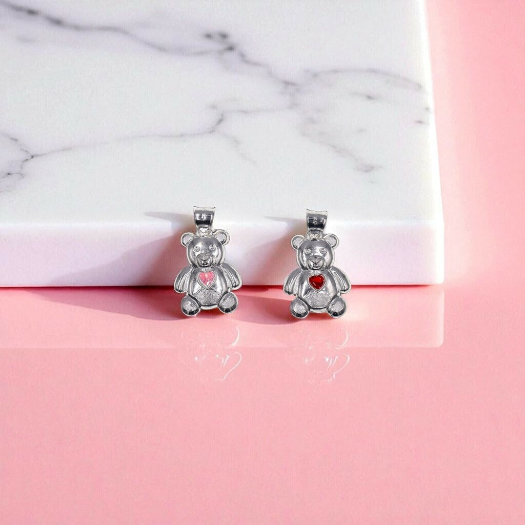 Dije De Oso + Cadena en Plata .925