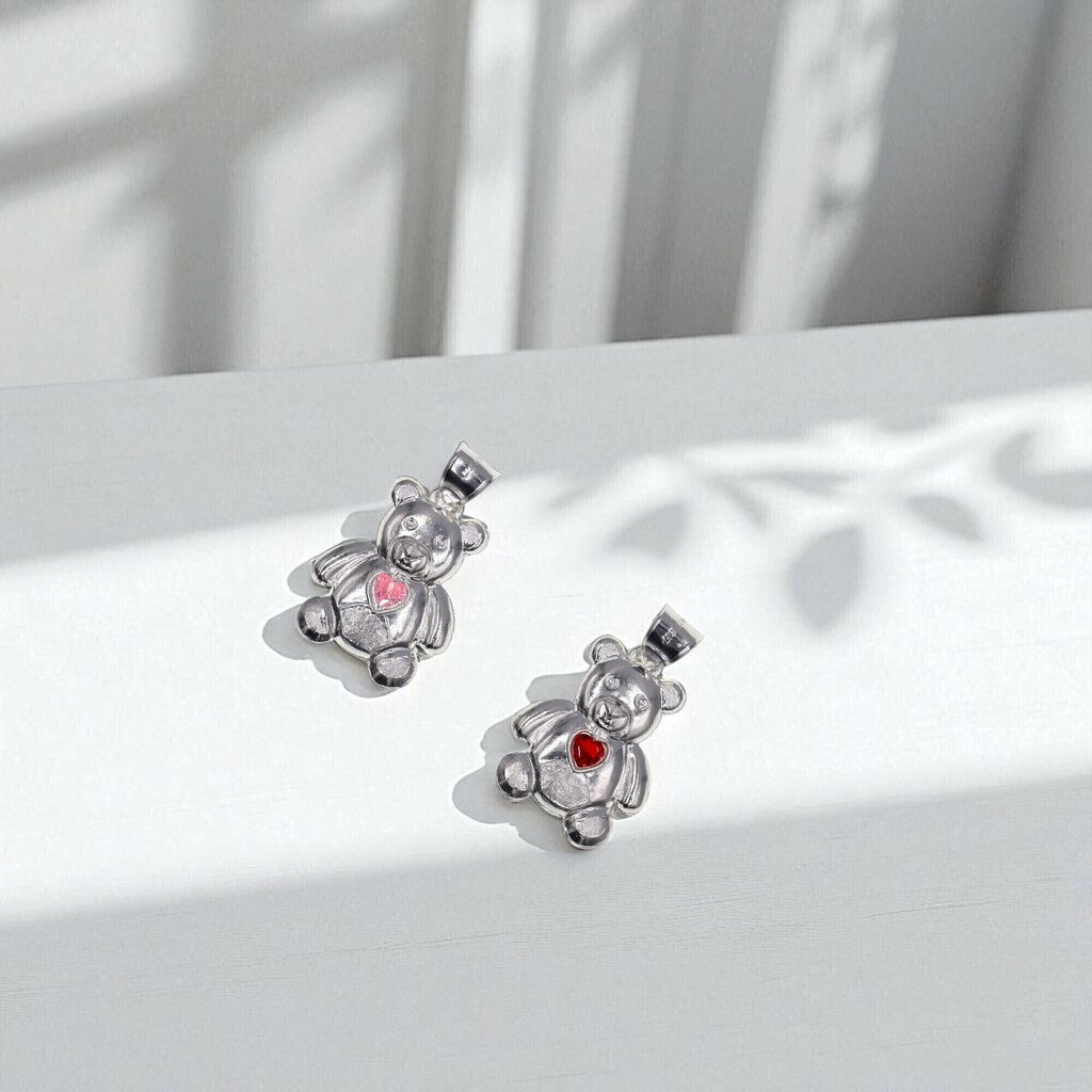 Dije De Oso + Cadena en Plata .925