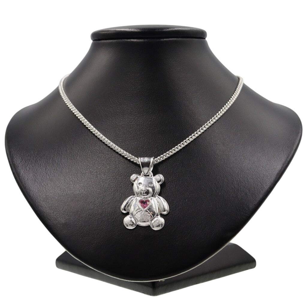 Dije De Oso + Cadena en Plata .925