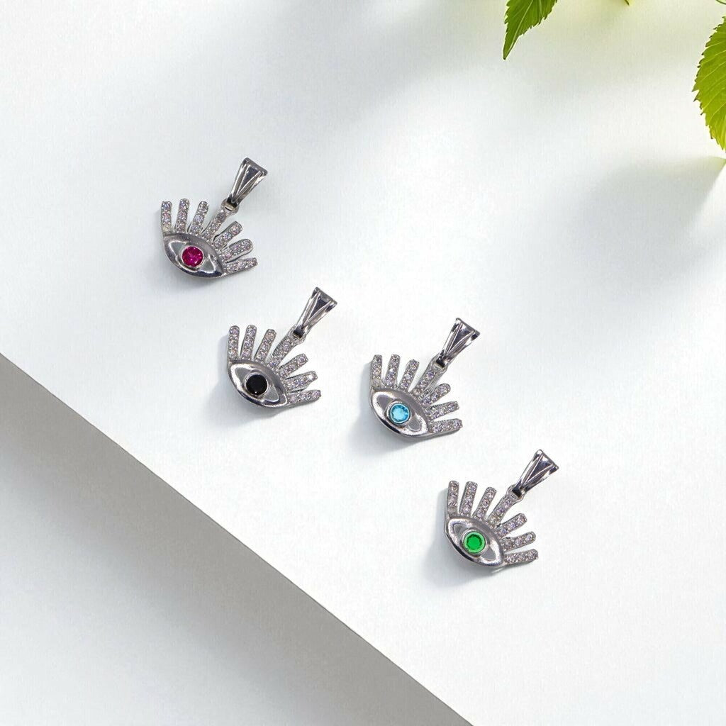 Dije Ojo + Cadena en Plata .925