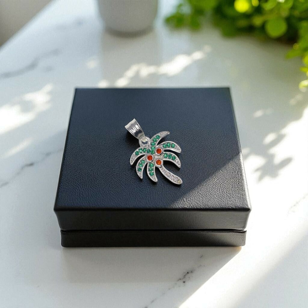 Dije Palmera + Cadena en Plata .925