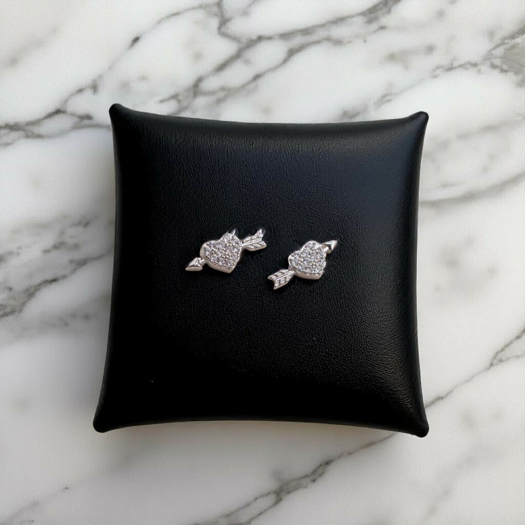 Broquel Flecha Corazón de Plata .925