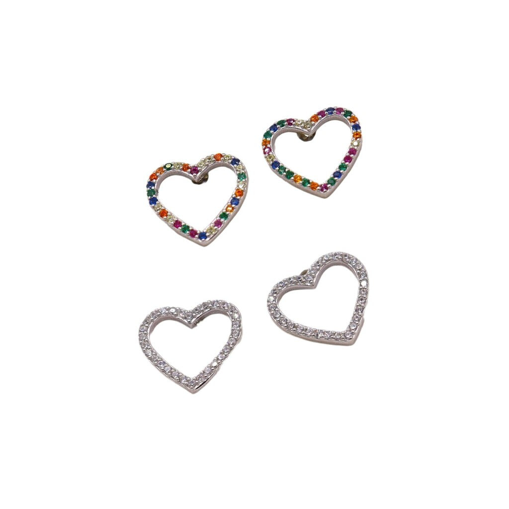 Broquel Contorno de Corazón de Plata .925