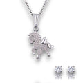 Dije De Caballo + Cadena en Plata .925