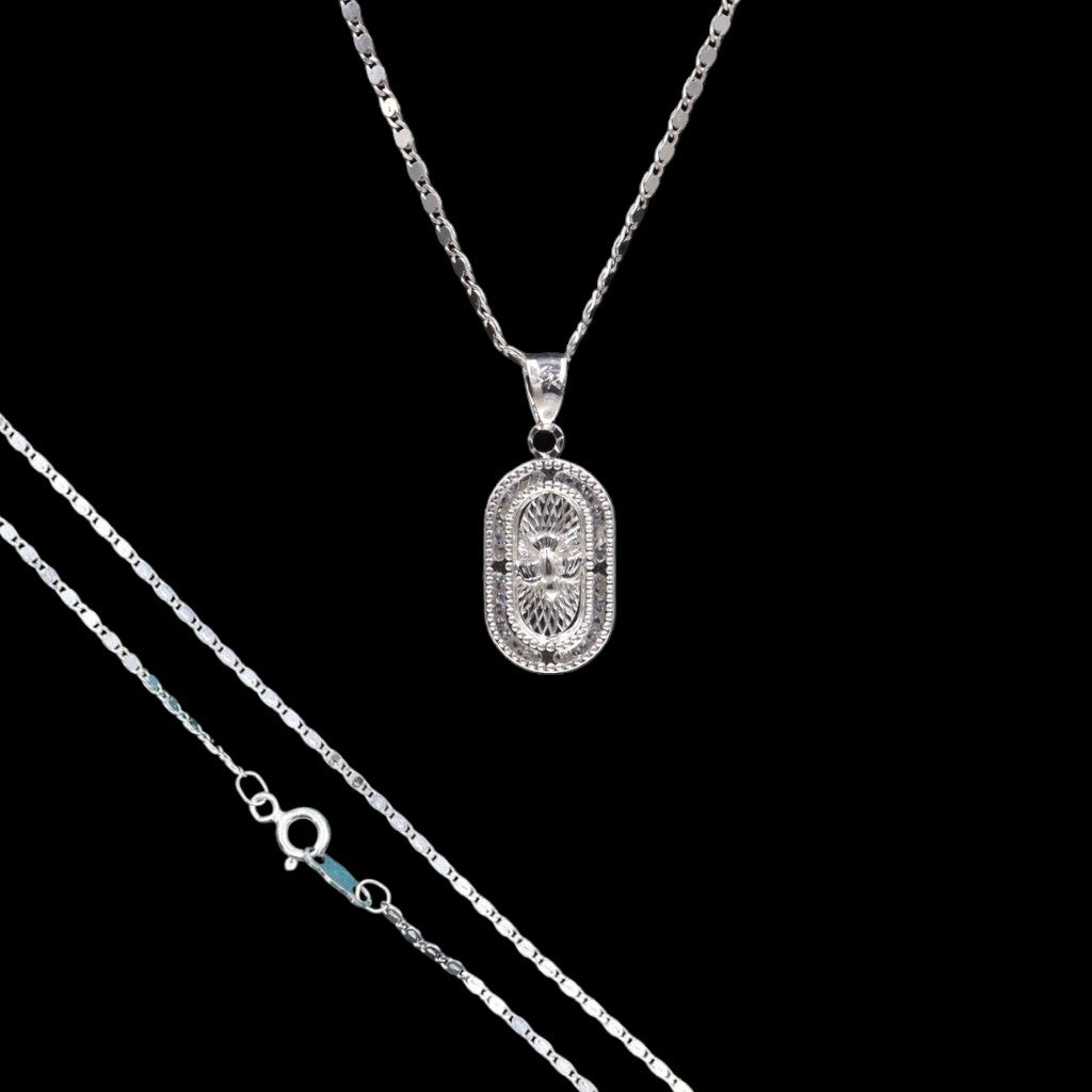 Medalla Espíritu Santo + Cadena en Plata .925