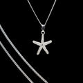 Dije Estrella De Mar + Cadena En Plata .925