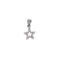 Dije Estrella Con Piedra + Cadena De Plata 925