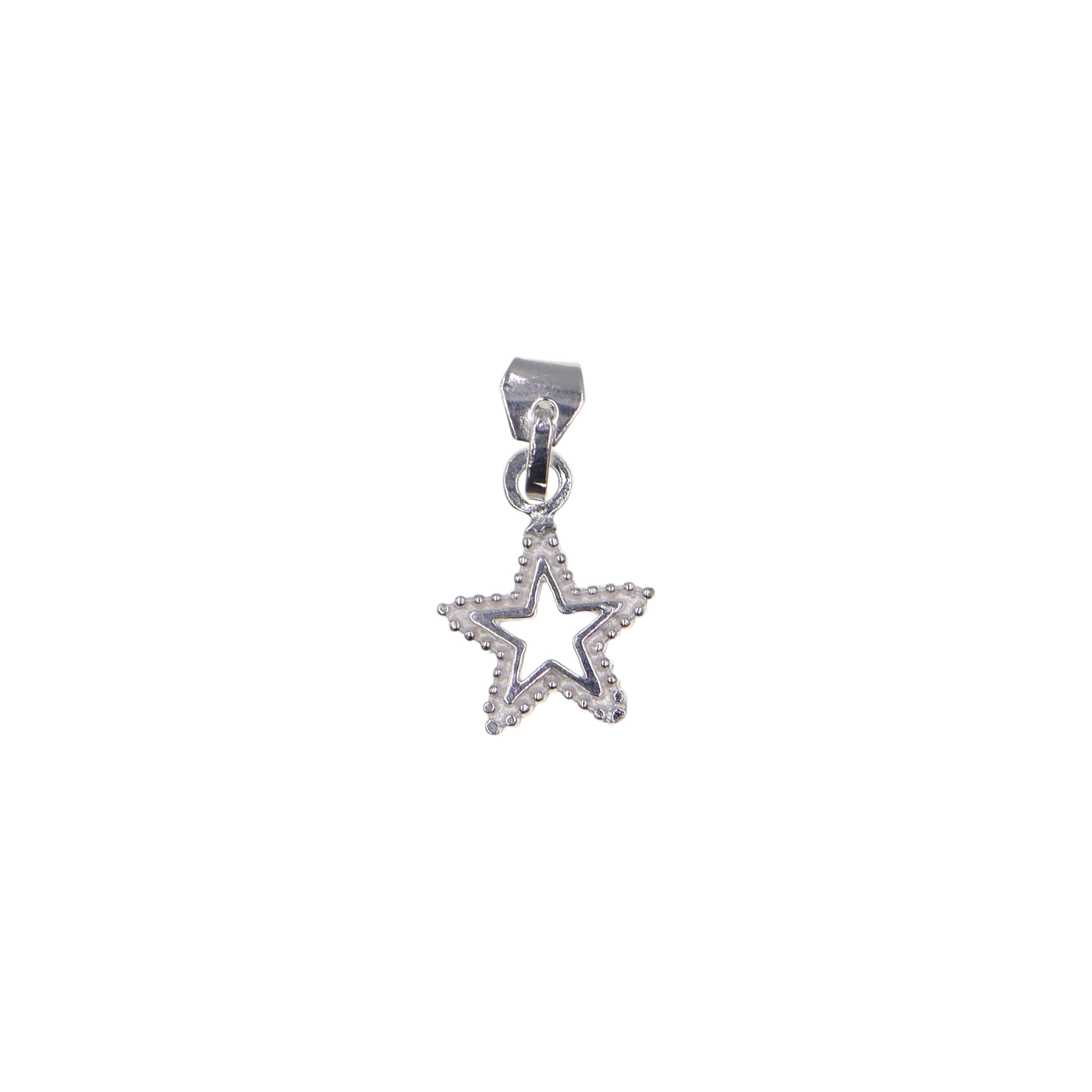 Dije Estrella Con Piedra + Cadena De Plata 925