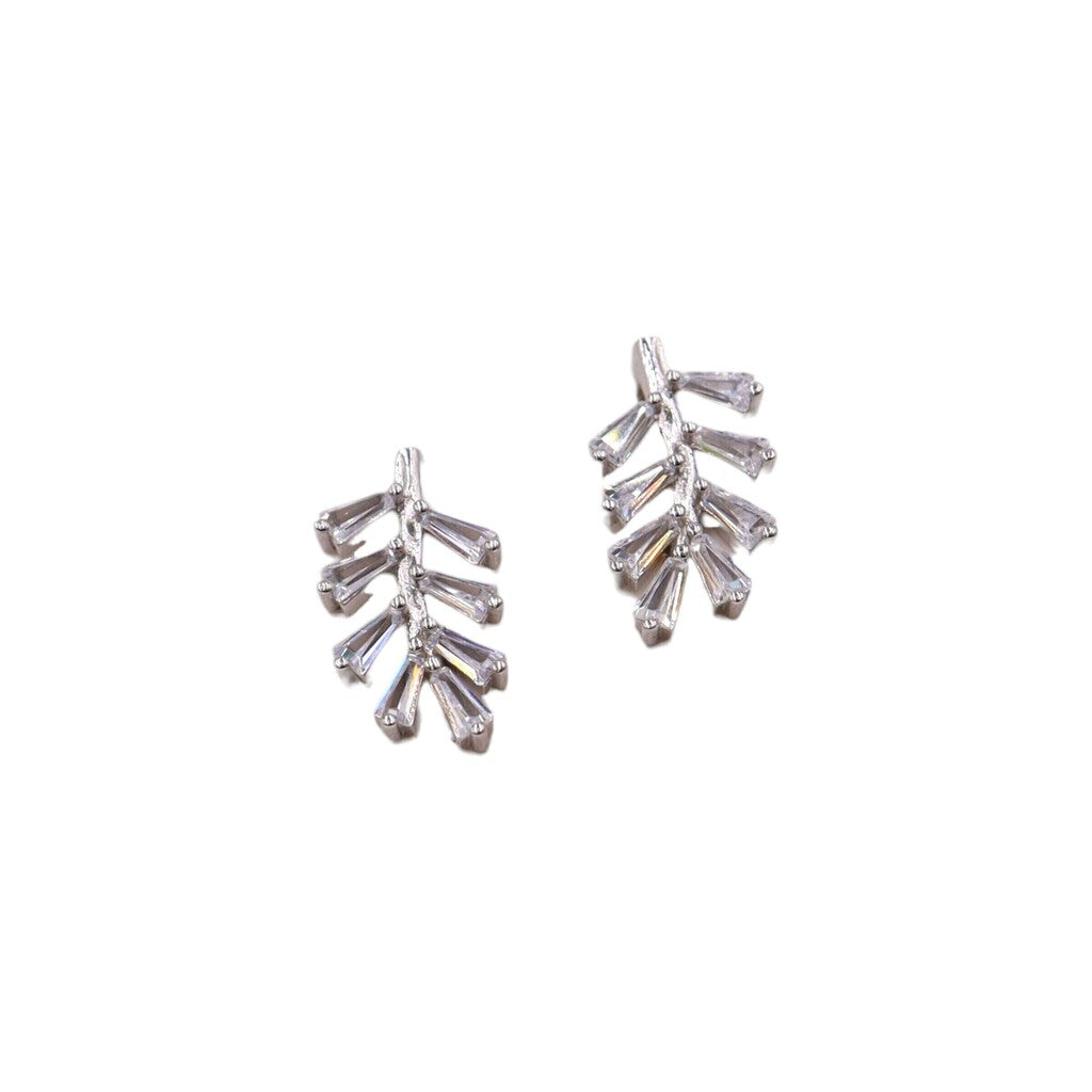 Aretes Hoja de Plata .925