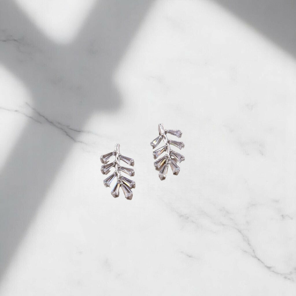 Aretes Hoja de Plata .925