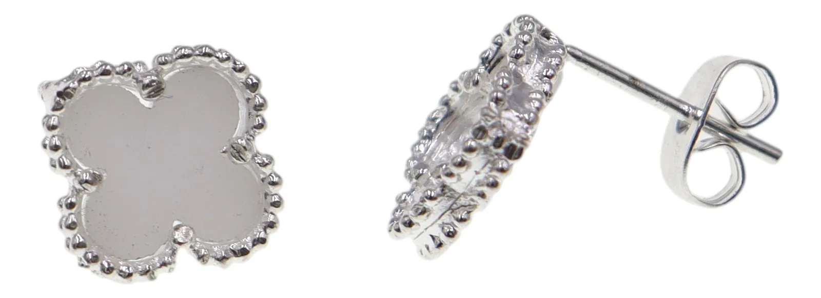 Aretes Tipo Trébol En Plata .925