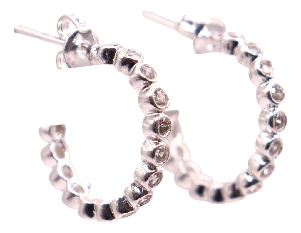 Aretes De Plata .925 Con Zirconias Multicolor