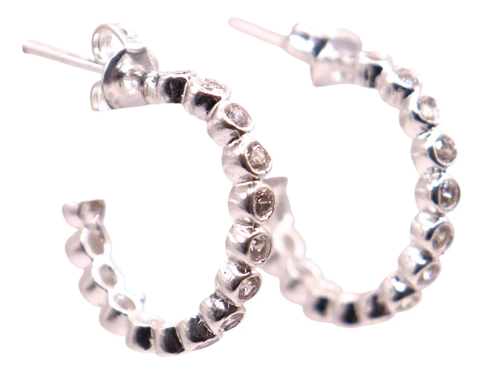 Aretes De Plata .925 Con Zirconias Multicolor