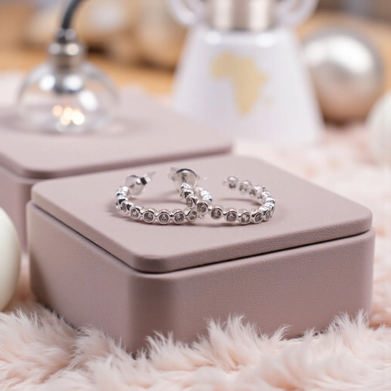 Aretes De Plata .925 Con Zirconias Multicolor