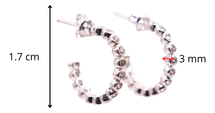 Aretes De Plata .925 Con Zirconias Multicolor