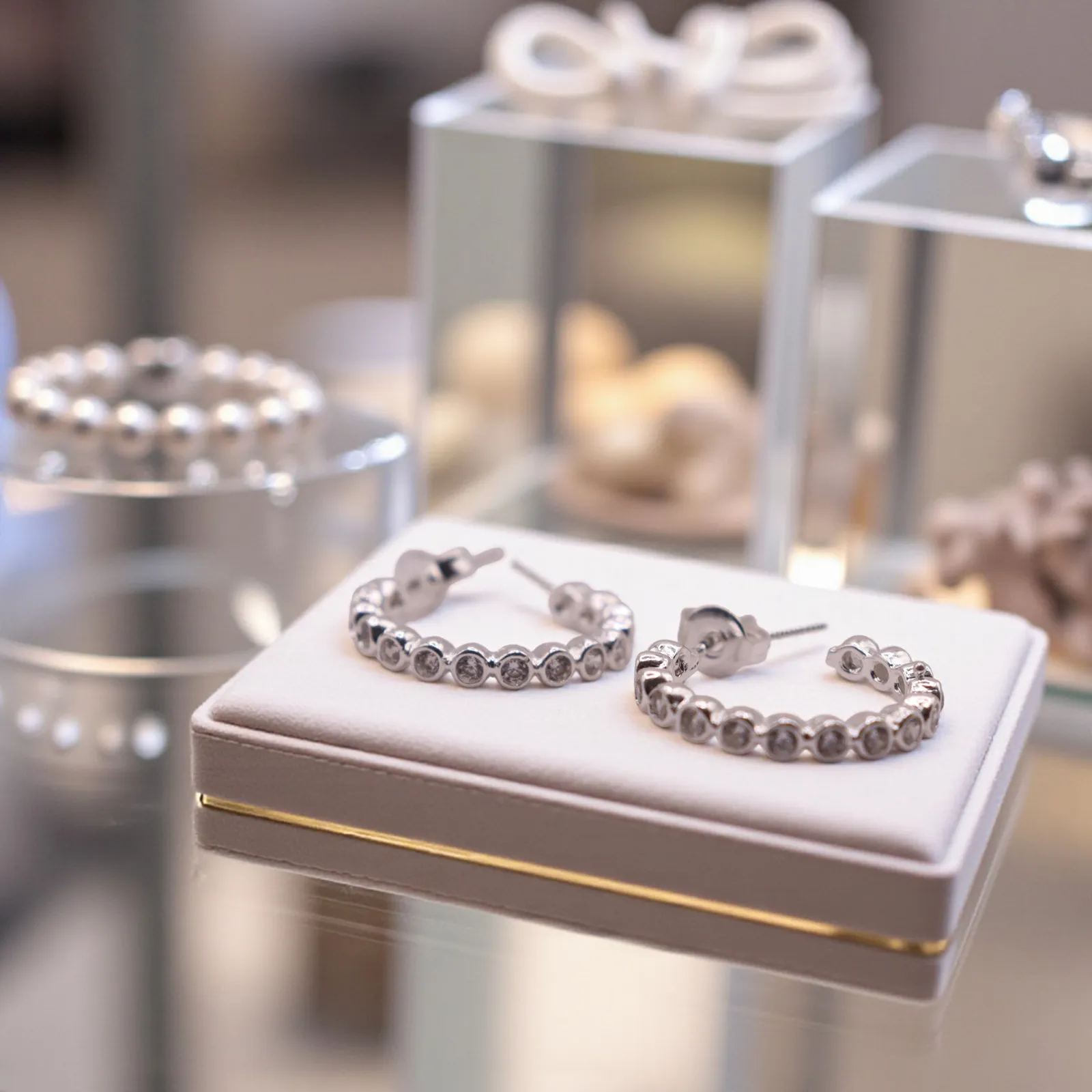 Aretes De Plata .925 Con Zirconias Multicolor