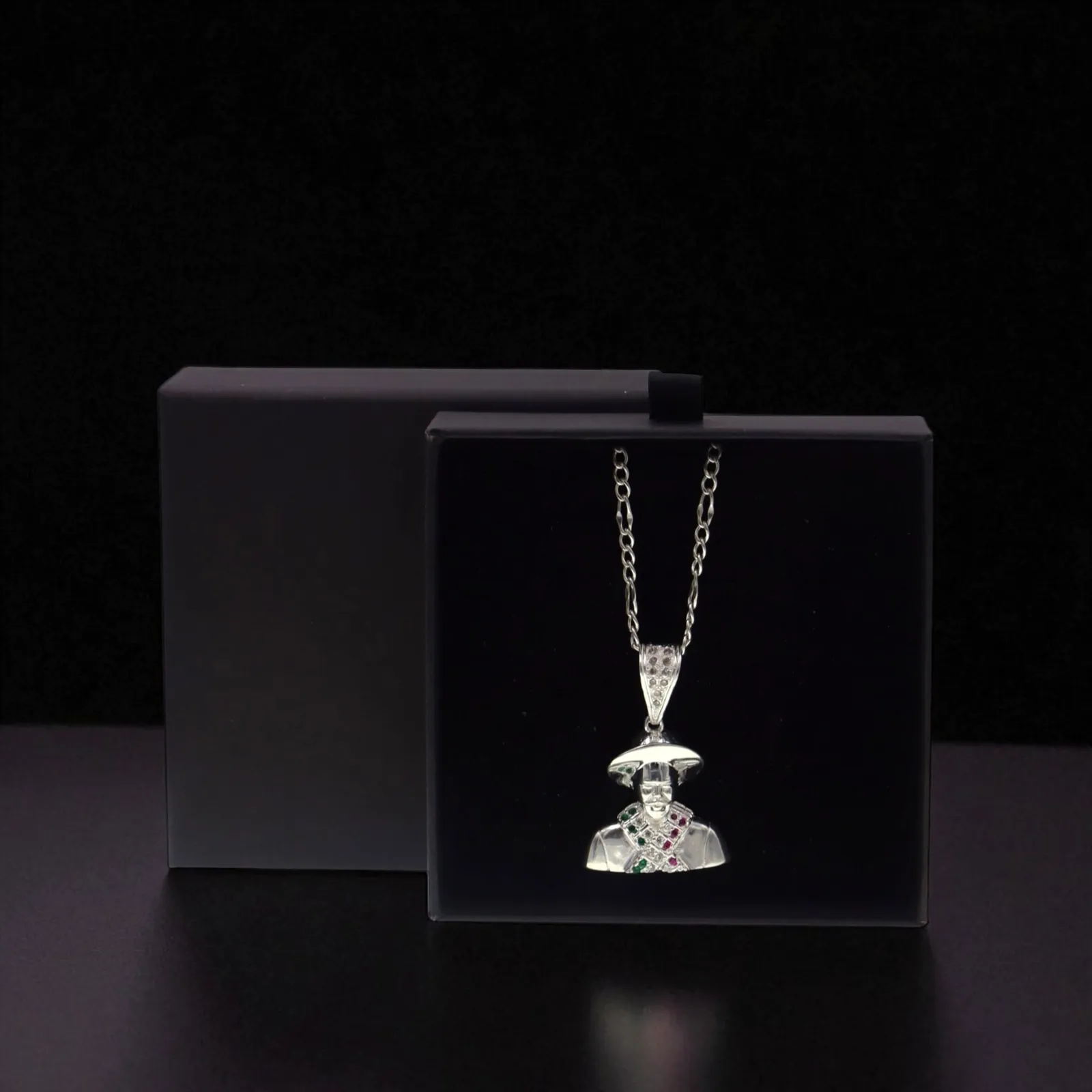 Dije De Pancho Villa + Cadena en Plata .925