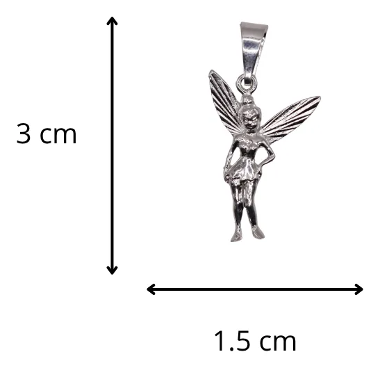 Dije Tinkerbell Mini + Cadena en Plata .925