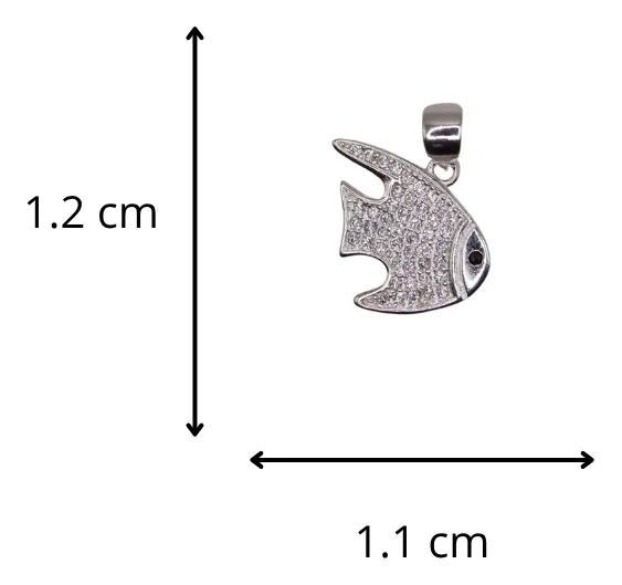 Dije De Pez + Cadena en Plata .925