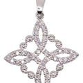 Dije Nudo De Bruja Con Circonia + Cadena en Plata .925