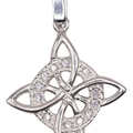 Dije Nudo De Bruja Blanco + Cadena en Plata .925
