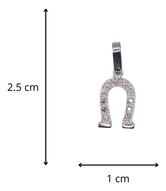 Dije Herradura De La Suerte + Cadena en Plata .925