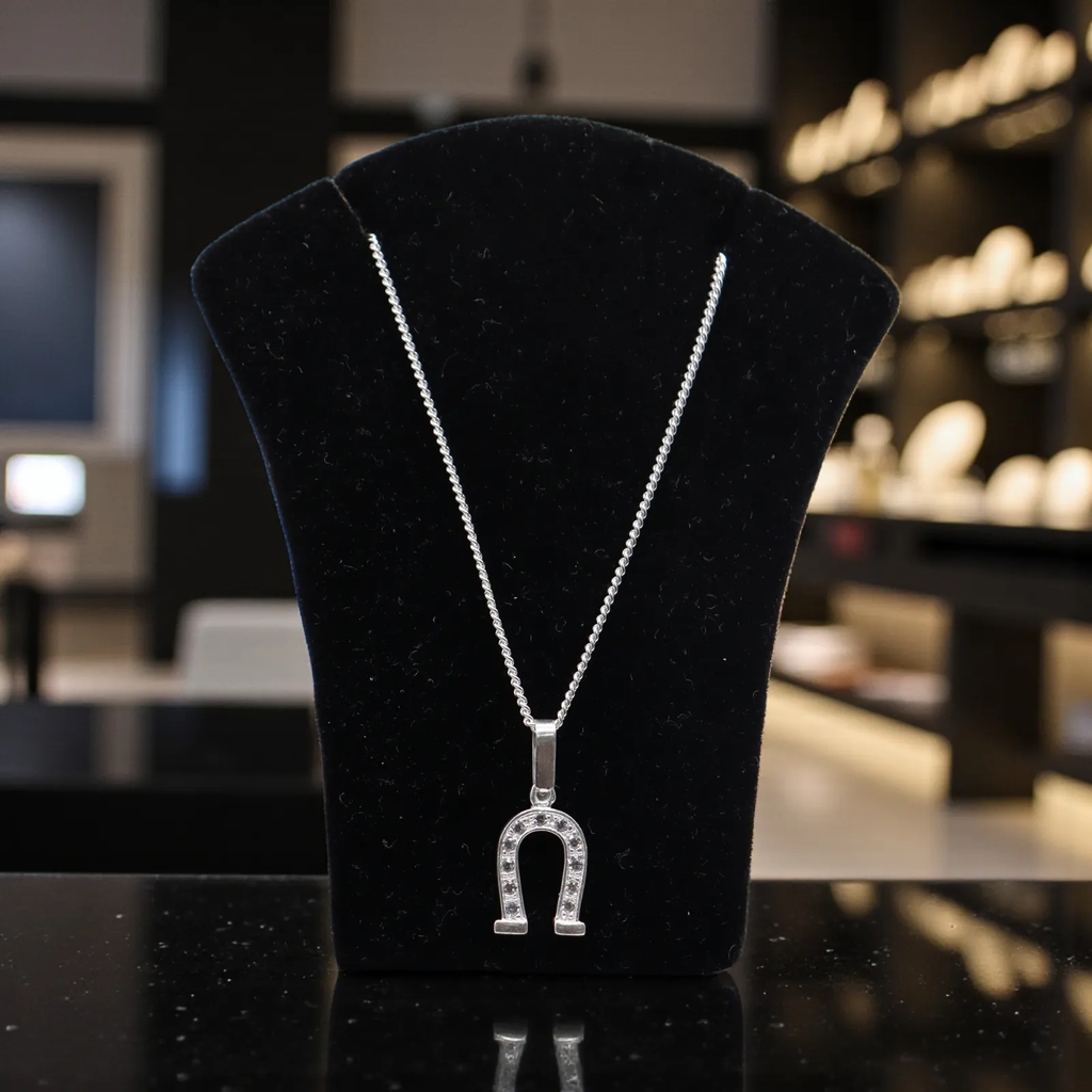 Dije Herradura De La Suerte + Cadena en Plata .925