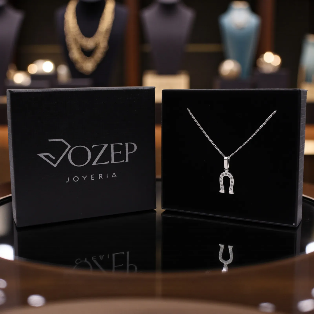 Dije Herradura De La Suerte + Cadena en Plata .925