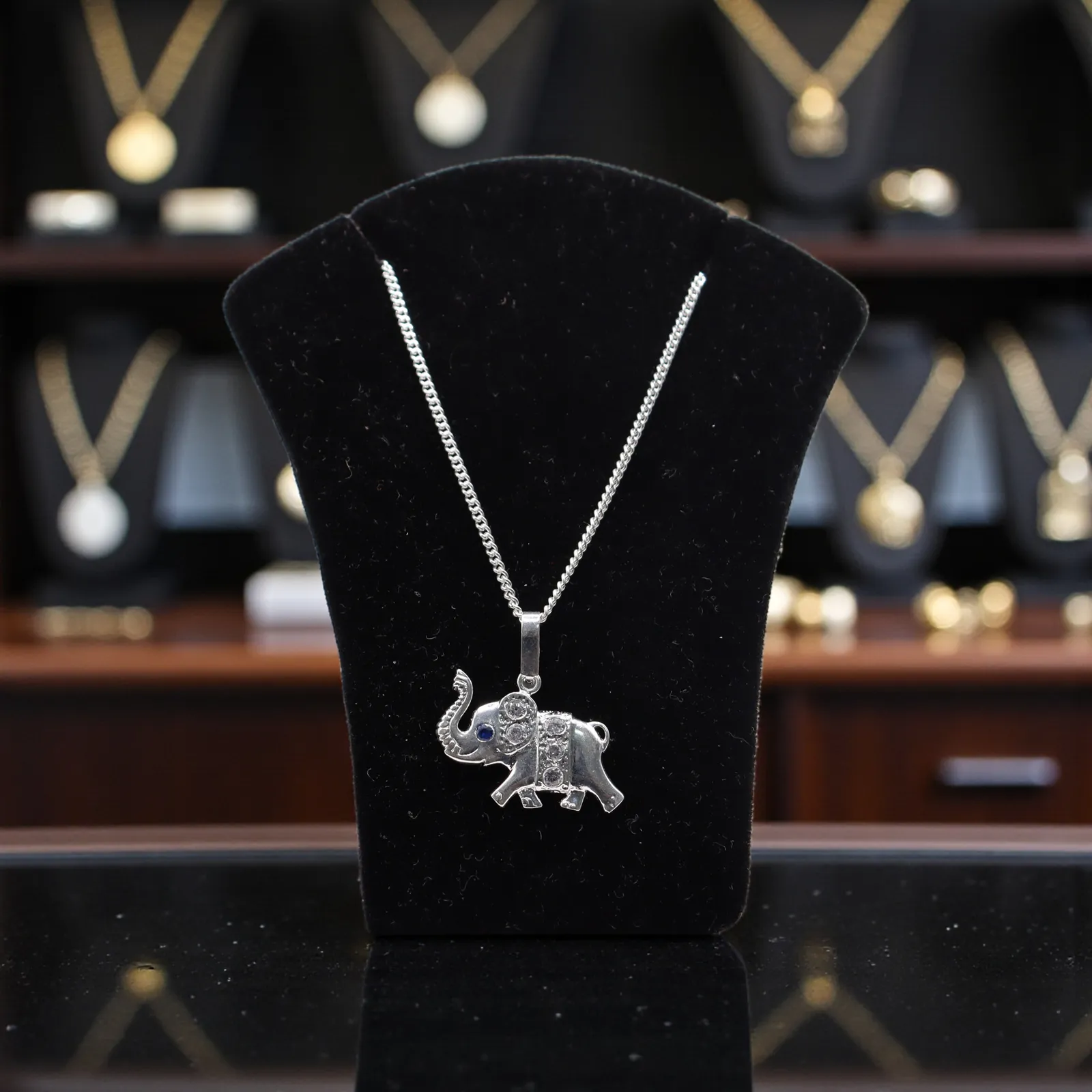 Dije De Elefante + Cadena en Plata .925