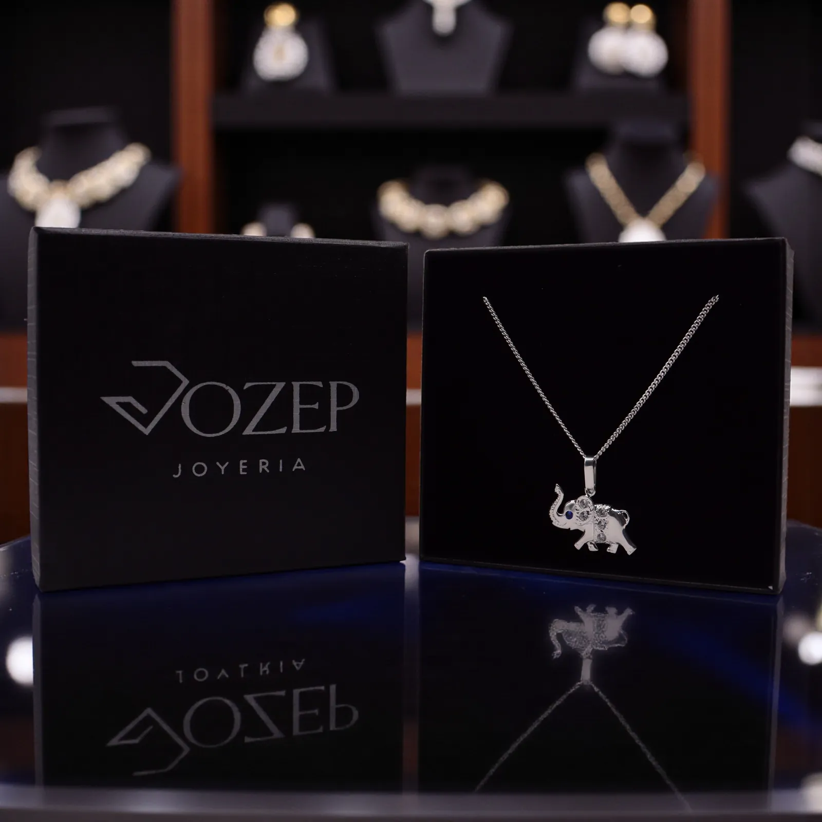 Dije De Elefante + Cadena en Plata .925