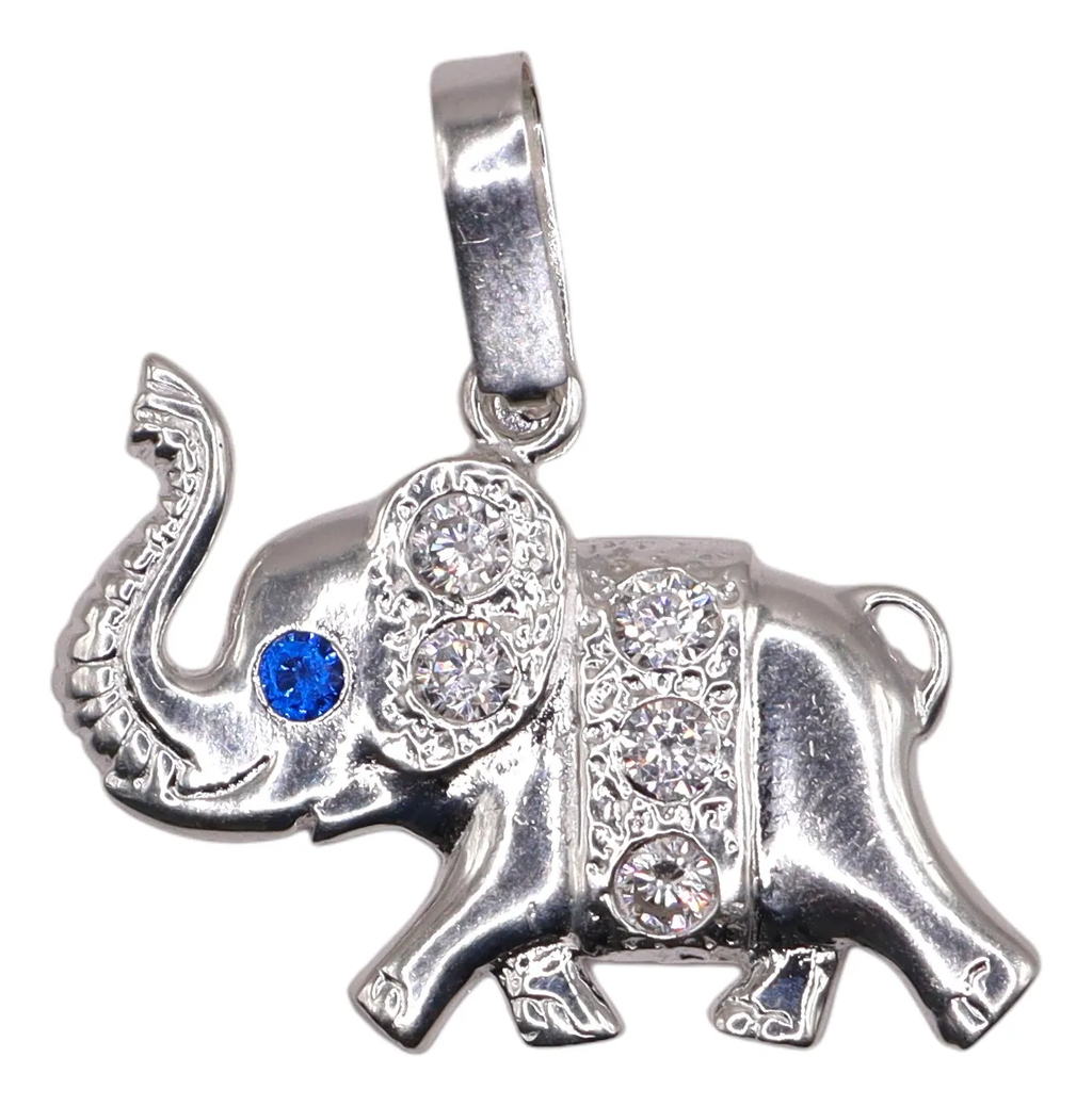 Dije De Elefante + Cadena en Plata .925