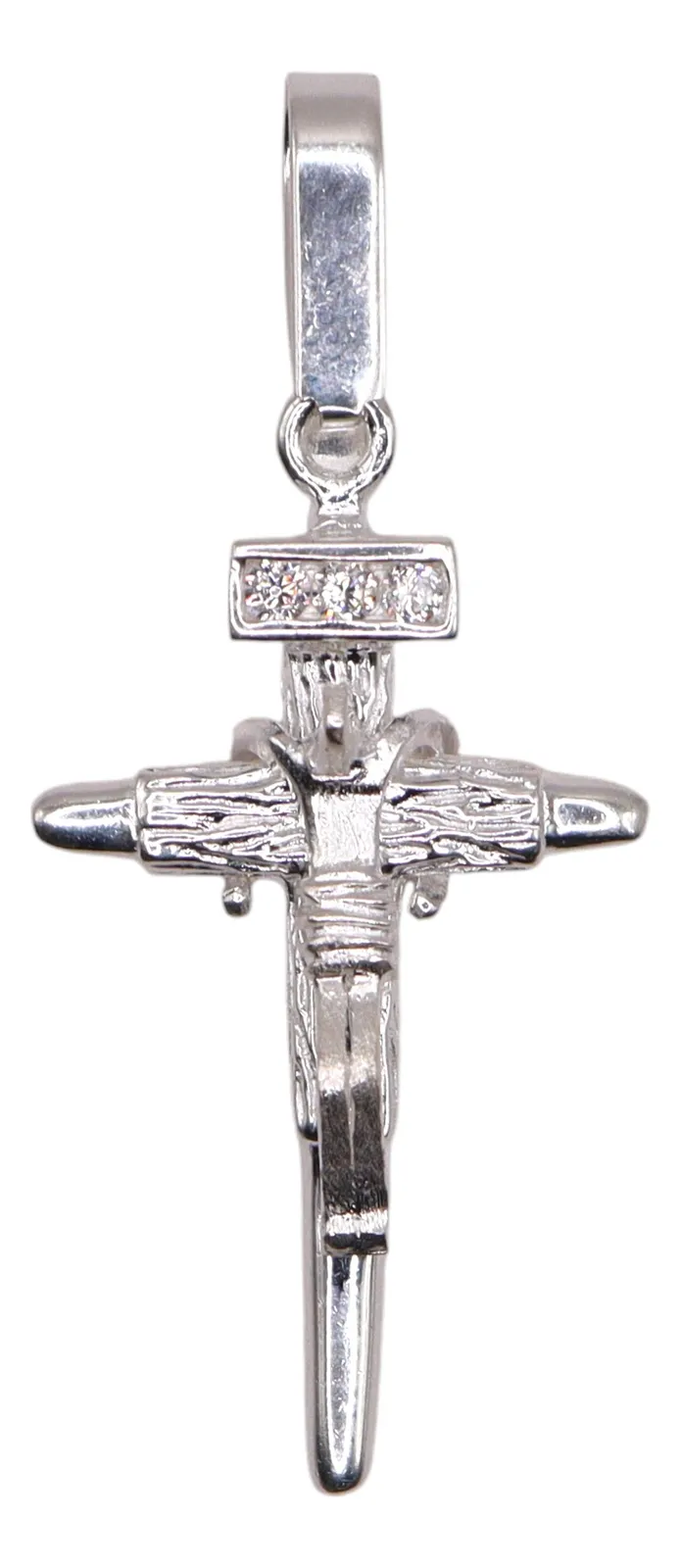 Dije De Cruz Con Cristo Clasica + Cadena en Plata .925