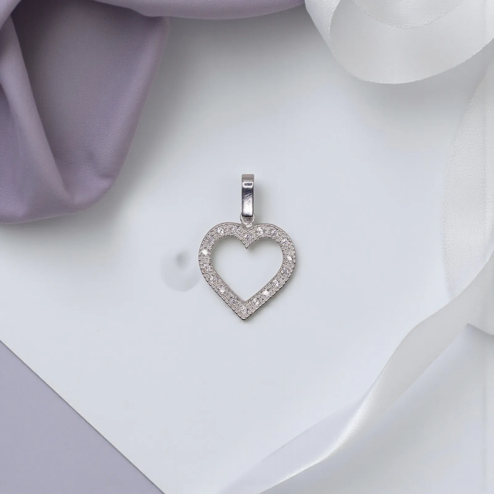 Dije De Corazón + Cadena en Plata .925